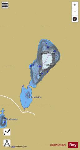 Orties, Lac des depth contour Map - i-Boating App