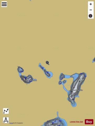 Fourchu, Lac depth contour Map - i-Boating App