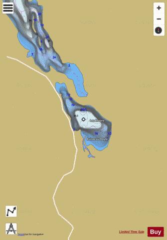 Moore, Lac depth contour Map - i-Boating App