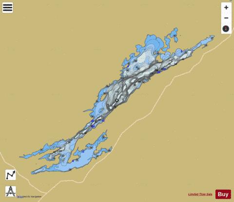Waconichi Lac depth contour Map - i-Boating App