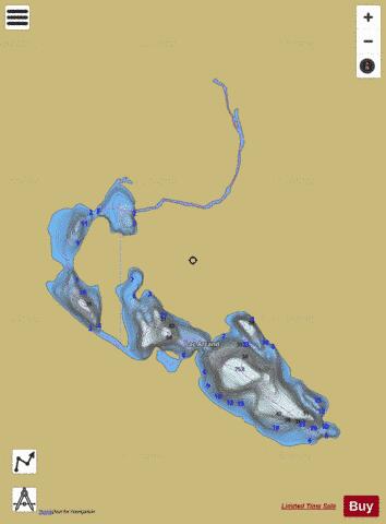 Arcand, Lac depth contour Map - i-Boating App
