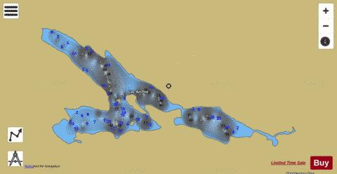 Archie  Lac depth contour Map - i-Boating App