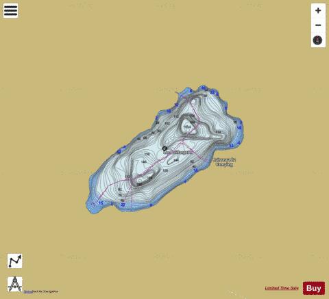 Baillargeon, Lac depth contour Map - i-Boating App