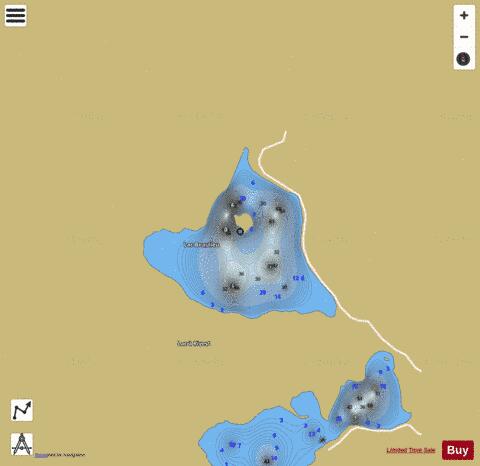 Lac Beaulieu depth contour Map - i-Boating App