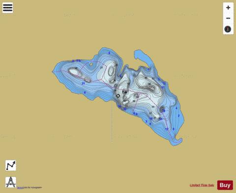 Benwah, Lac depth contour Map - i-Boating App