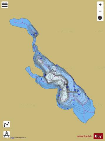 Biencourt, Lac depth contour Map - i-Boating App