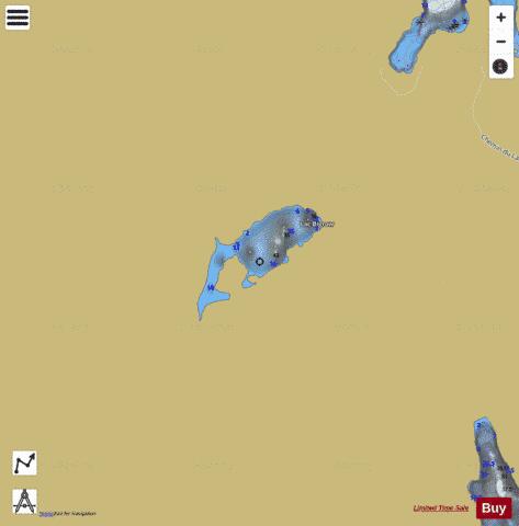 Lac Denise depth contour Map - i-Boating App
