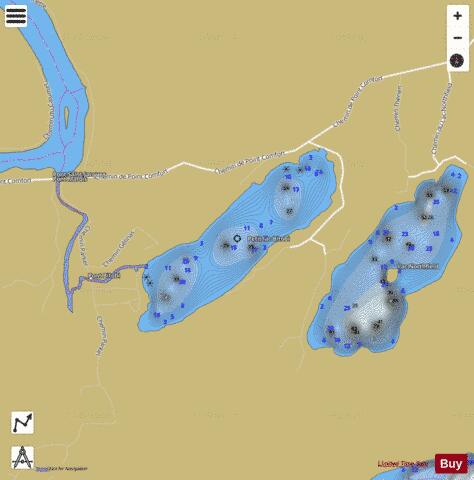Bitobi  Petit Lac depth contour Map - i-Boating App