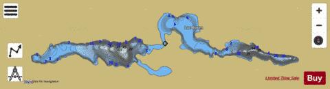 Boom  Lac depth contour Map - i-Boating App