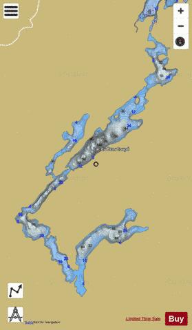 Bras Coupe  Lac Du depth contour Map - i-Boating App