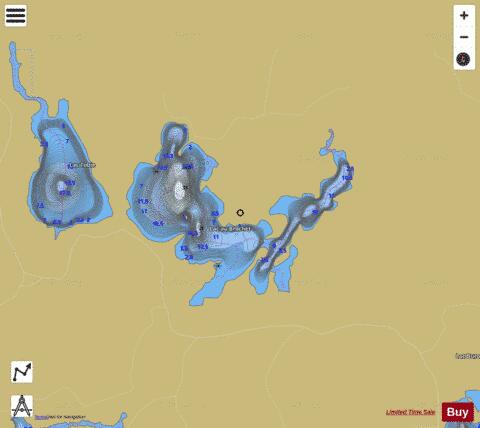 Brochet, Lac au depth contour Map - i-Boating App