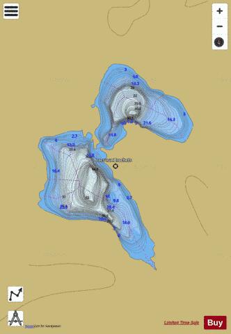 Brochets, Lacs aux depth contour Map - i-Boating App
