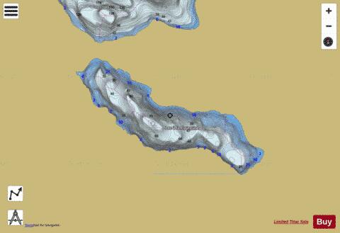Coureuse, Lac a la depth contour Map - i-Boating App