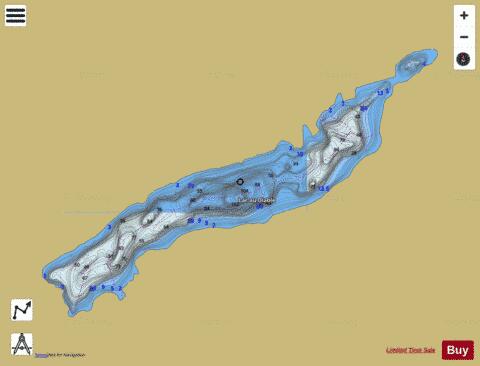 Diable, Lac au depth contour Map - i-Boating App