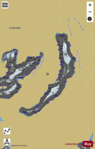 Dodds, Lac depth contour Map - i-Boating App