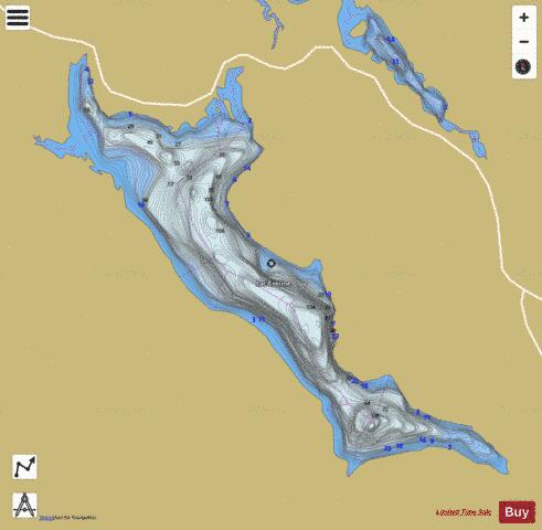 Eveline, Lac depth contour Map - i-Boating App