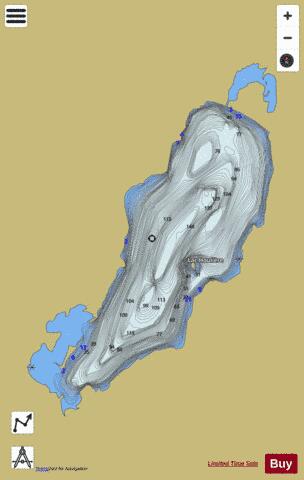 Houliere  Lac depth contour Map - i-Boating App