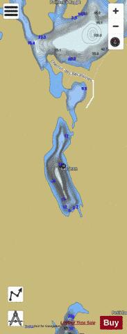 Jean  Lac depth contour Map - i-Boating App