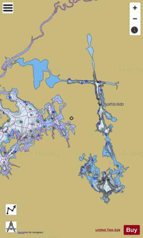 Lac A La Croix depth contour Map - i-Boating App