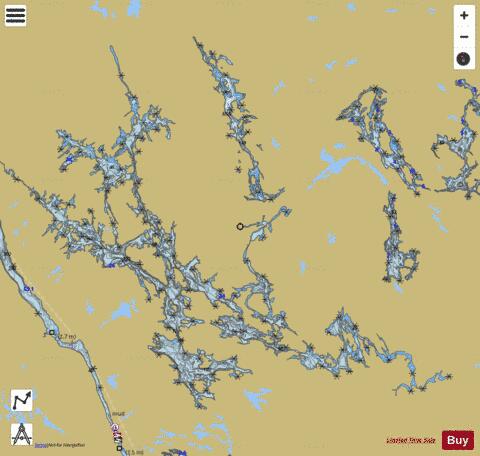 Lac Audoin depth contour Map - i-Boating App