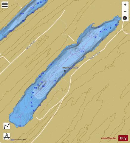 Malobes, Grand lac depth contour Map - i-Boating App