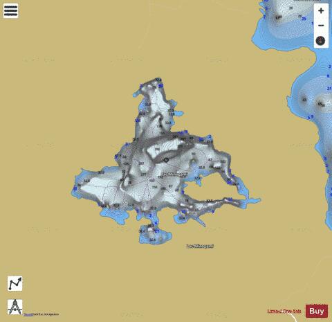 Minogami, Lac depth contour Map - i-Boating App