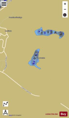 Ouellet  Lac depth contour Map - i-Boating App