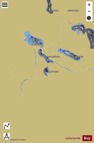 Parcher  Lac depth contour Map - i-Boating App