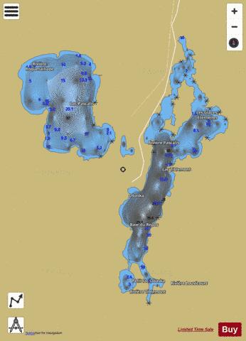 Pascalis, Lac depth contour Map - i-Boating App