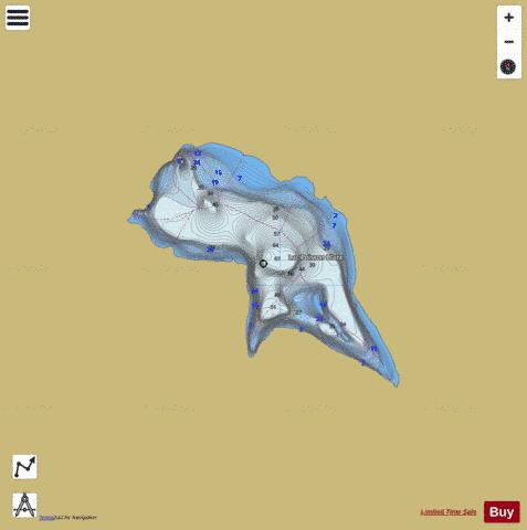 Poisson Blanc, Lac depth contour Map - i-Boating App