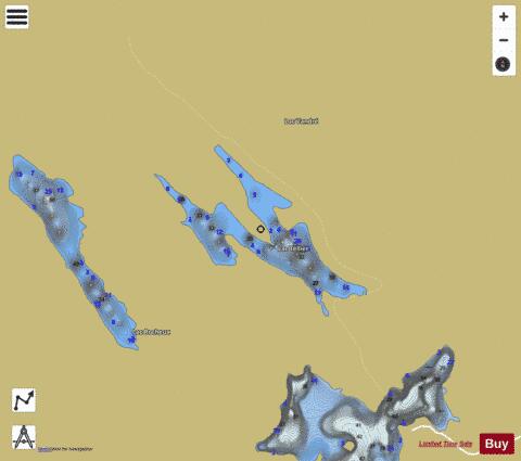 Tellier Lac depth contour Map - i-Boating App