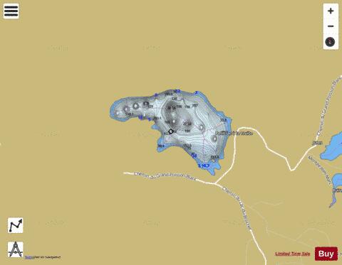 Truite, Petit lac a la depth contour Map - i-Boating App