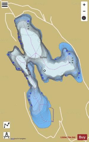 Vert, Lac depth contour Map - i-Boating App