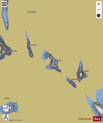 Voizard  Lac depth contour Map - i-Boating App
