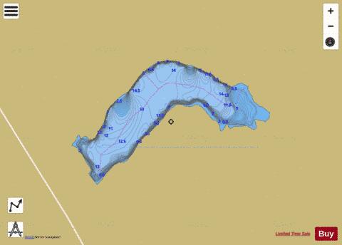 Blacker Lake depth contour Map - i-Boating App