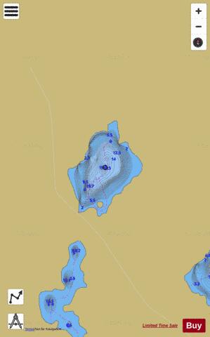 Domino Lake depth contour Map - i-Boating App