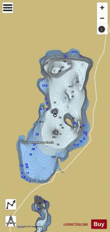 Flotten Lake depth contour Map - i-Boating App