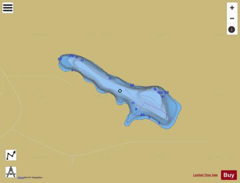Grant S Lake depth contour Map - i-Boating App