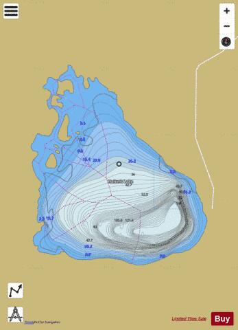 Halkett Lake depth contour Map - i-Boating App