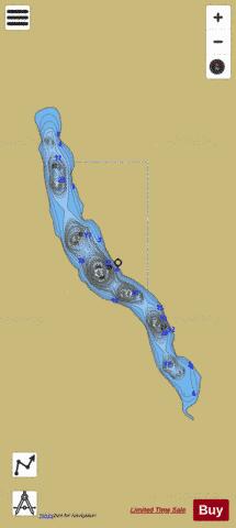 Lowther Lake depth contour Map - i-Boating App