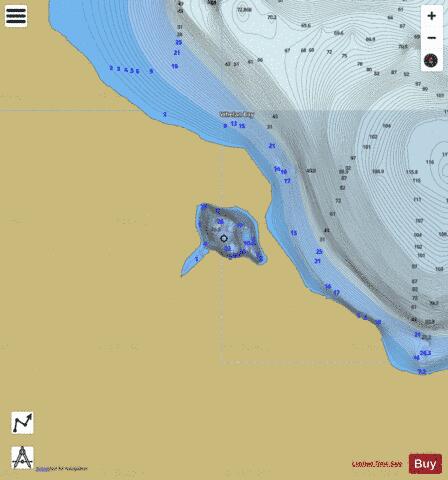 Maistre Lake depth contour Map - i-Boating App