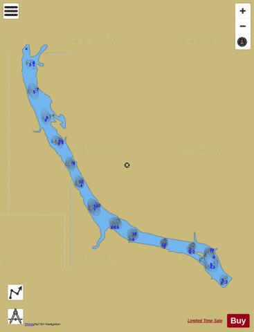 Moose Mountain Lake depth contour Map - i-Boating App