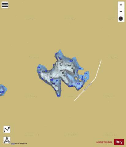 Mullock Lake depth contour Map - i-Boating App