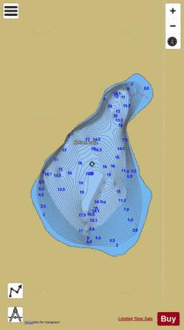 Nelson Lake B depth contour Map - i-Boating App