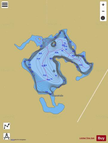 Nessett Lake depth contour Map - i-Boating App