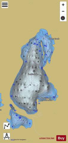 Nesslin Lake depth contour Map - i-Boating App