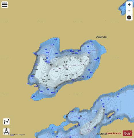 Pechey Lake depth contour Map - i-Boating App