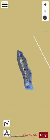 Poplar Ridge Lake depth contour Map - i-Boating App