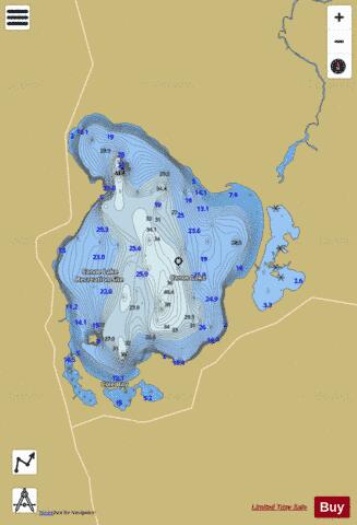 Canoe Lake depth contour Map - i-Boating App