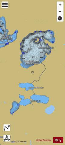 Clarke Lake Matheson Bay + Smoothstone Lake depth contour Map - i-Boating App